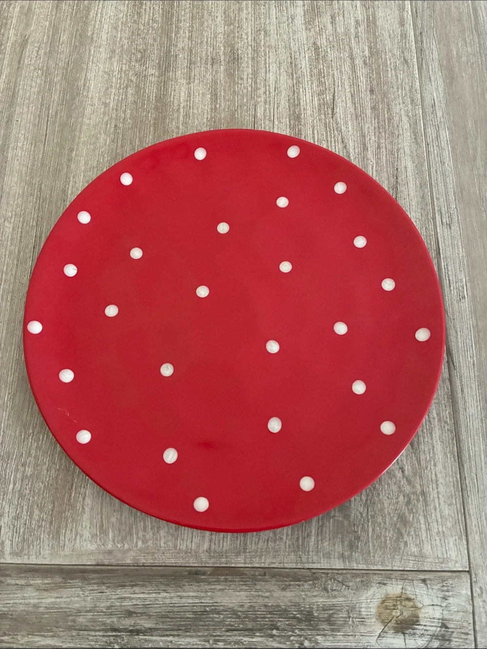 Set of 2 Maxwell Williams Red Sprinkle Dinner Plates - Polka Dots